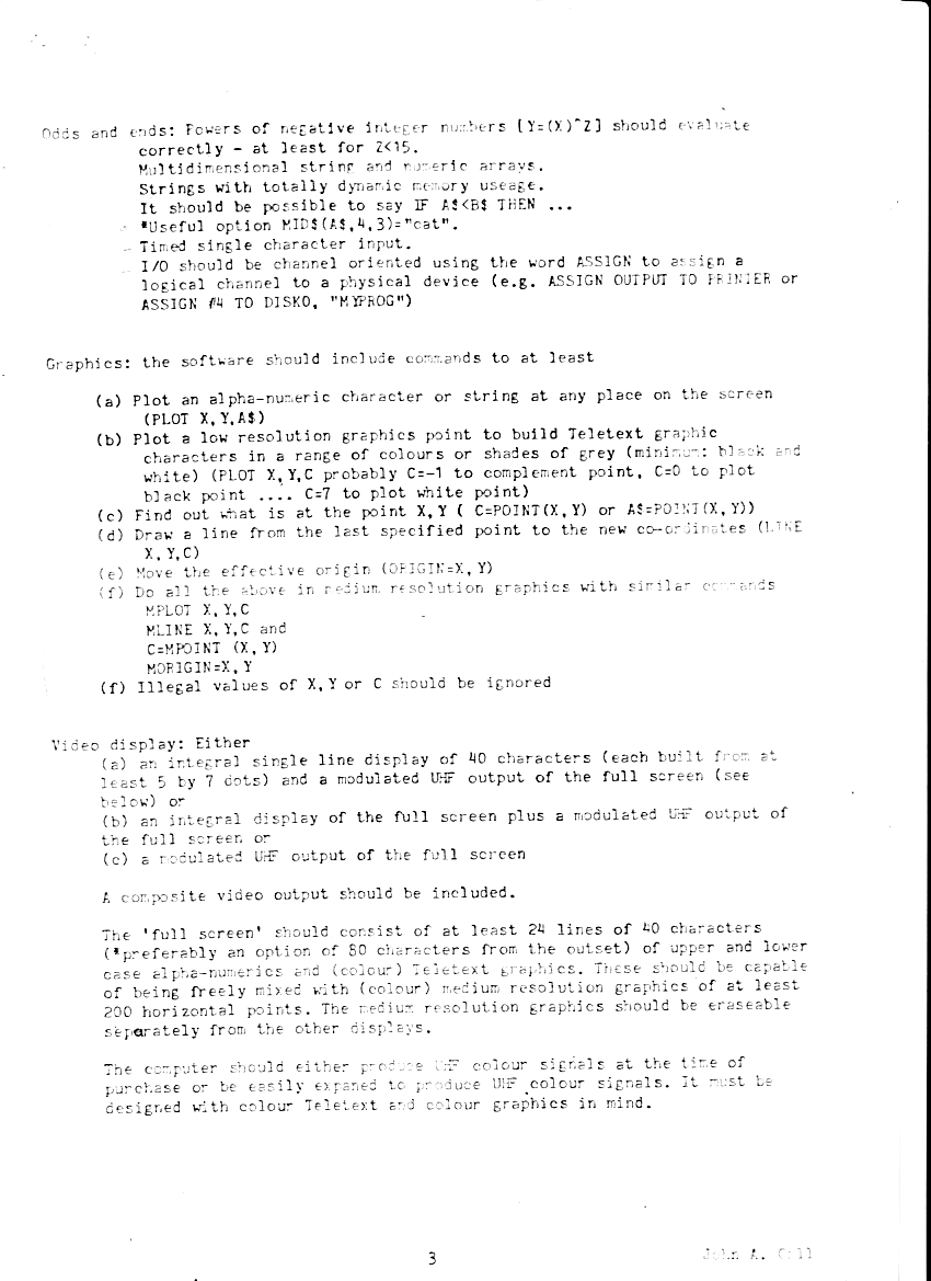 BBC Micro specification page 3