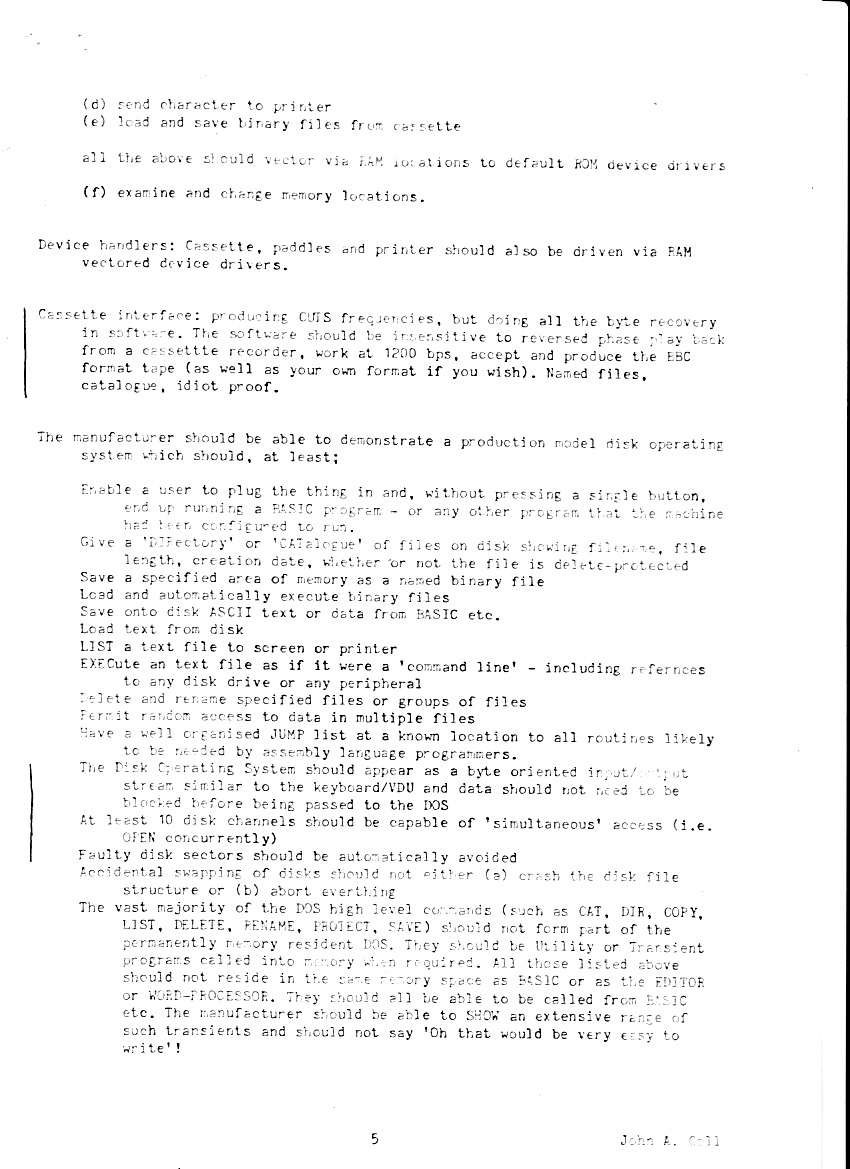 BBC Micro specification page 5